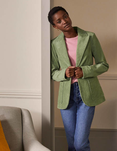 Victoria Cord Blazer - Light Olive Victoria Cord Blazer - Light Olive