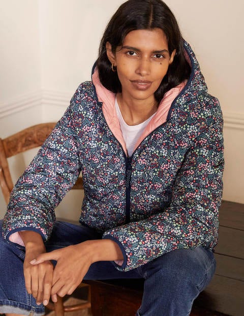 Wendbare Steppjacke - Nachtblau, Zauberwald Wendbare Steppjacke - Nachtblau, Zauberwald