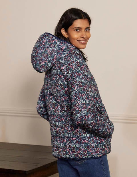 Wendbare Steppjacke - Nachtblau, Zauberwald Wendbare Steppjacke - Nachtblau, Zauberwald