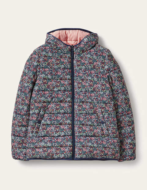Wendbare Steppjacke - Nachtblau, Zauberwald Wendbare Steppjacke - Nachtblau, Zauberwald