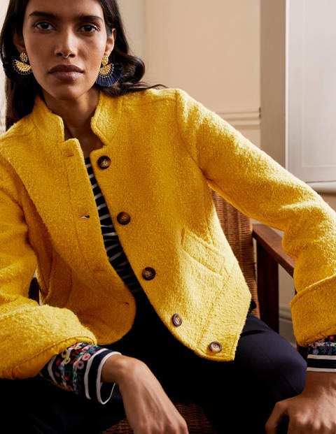 Textured Wool Jacket - Honey Gold Textured Wool Jacket - Honey Gold
