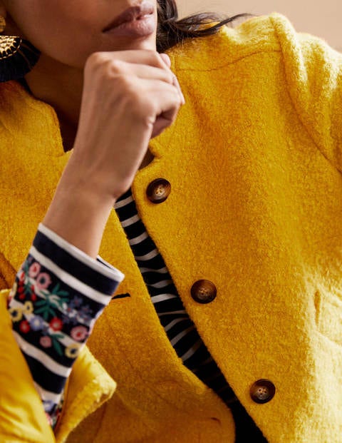 Textured Wool Jacket - Honey Gold Textured Wool Jacket - Honey Gold