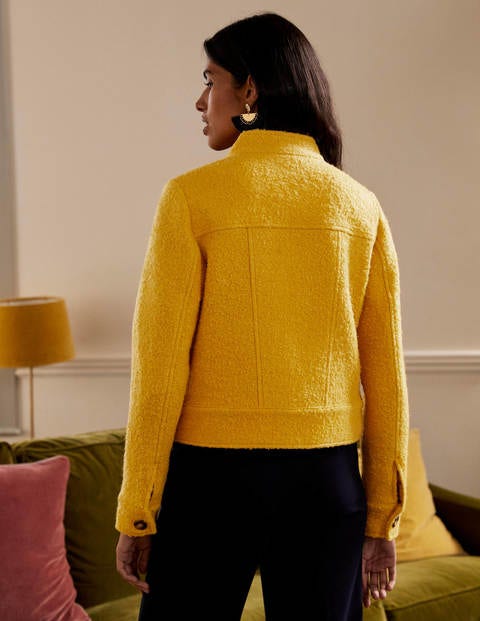 Textured Wool Jacket - Honey Gold Textured Wool Jacket - Honey Gold