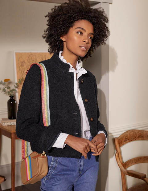 Textured Wool Jacket - Navy Textured Wool Jacket - Navy