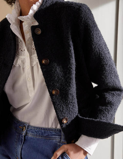 Textured Wool Jacket - Navy Textured Wool Jacket - Navy
