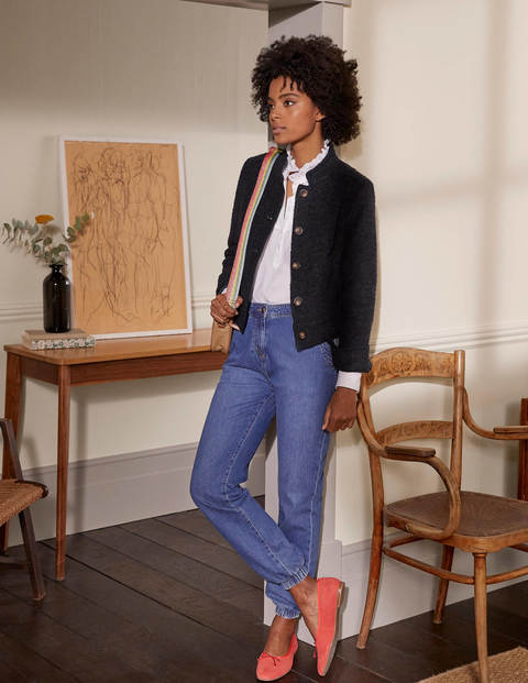 Textured Wool Jacket - Navy Textured Wool Jacket - Navy