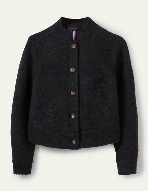 Textured Wool Jacket - Navy Textured Wool Jacket - Navy