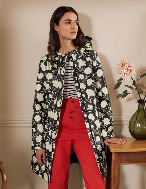 Morris Waterproof Mac - Black, Leafy Bud Morris Waterproof Mac - Black, Leafy Bud