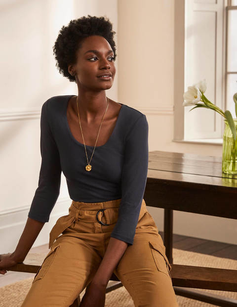Double Layer Front Top - Navy Double Layer Front Top - Navy