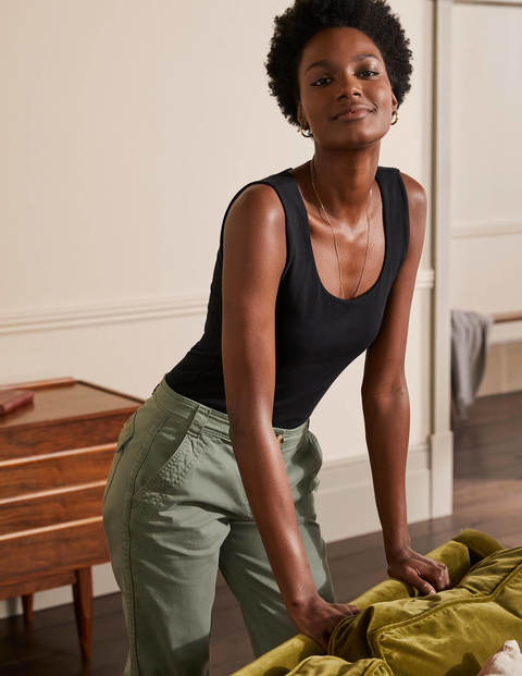 Double Layer Front Vest - Black Double Layer Front Vest - Black