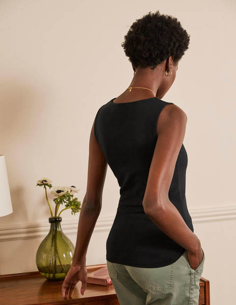 Double Layer Front Vest - Black Double Layer Front Vest - Black