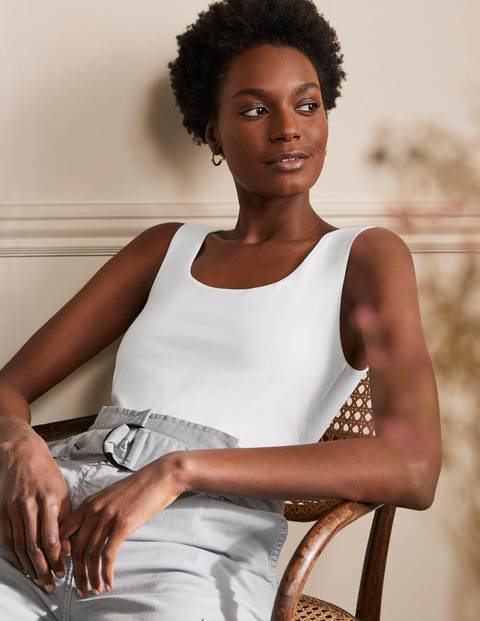 Double Layer Front Vest - White Double Layer Front Vest - White