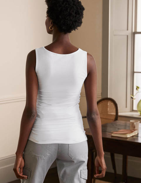 Double Layer Front Vest - White Double Layer Front Vest - White