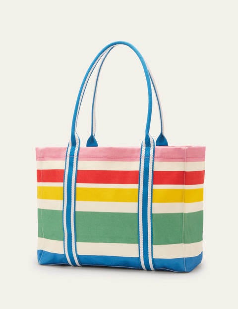 Olivia Large Canvas Tote - Summer Multistripe Olivia Large Canvas Tote - Summer Multistripe