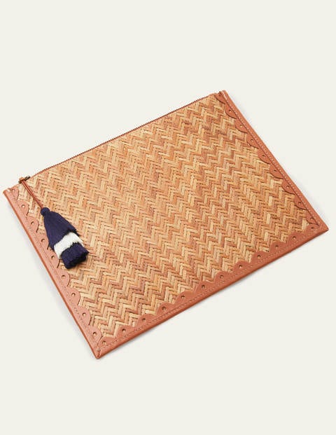 Amy Scallop Straw Keepsake - Natural/Tan Amy Scallop Straw Keepsake - Natural/Tan
