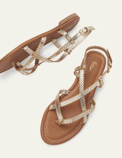 Deborah Sandalen mit Riemen - Gold Deborah Sandalen mit Riemen - Gold