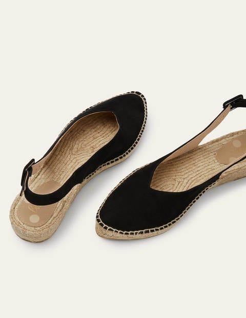 Sandales à bride arrière style espadrilles - Noir