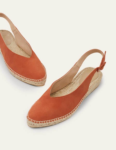 Espadrille-Riemchensandalen - Kupferrot Espadrille-Riemchensandalen - Kupferrot
