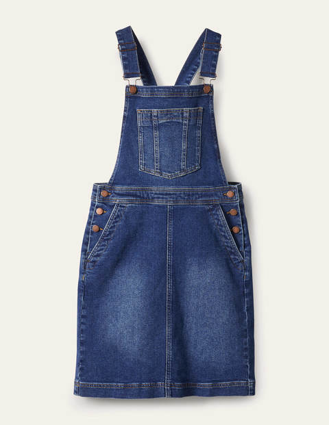 Schlichtes Latzkleid - Mittleres Vintageblau, Denim Schlichtes Latzkleid - Mittleres Vintageblau, Denim