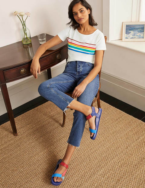 Short Sleeve Breton - Rainbow Chest Placement Short Sleeve Breton - Rainbow Chest Placement