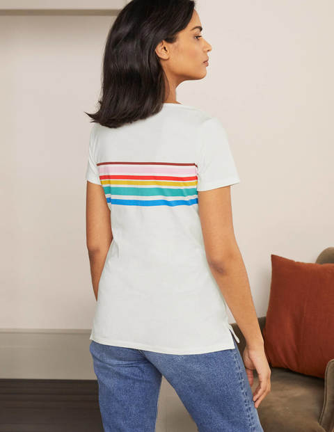 Short Sleeve Breton - Rainbow Chest Placement Short Sleeve Breton - Rainbow Chest Placement