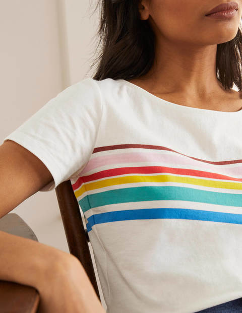 Short Sleeve Breton - Rainbow Chest Placement Short Sleeve Breton - Rainbow Chest Placement