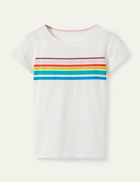 Short Sleeve Breton - Rainbow Chest Placement Short Sleeve Breton - Rainbow Chest Placement