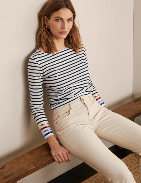Long Sleeve Breton - Multi Stripe Foil Cuff Long Sleeve Breton - Multi Stripe Foil Cuff