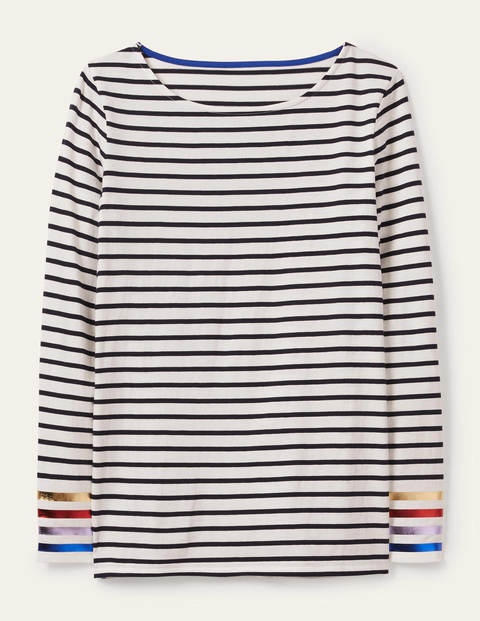 Long Sleeve Breton - Multi Stripe Foil Cuff Long Sleeve Breton - Multi Stripe Foil Cuff