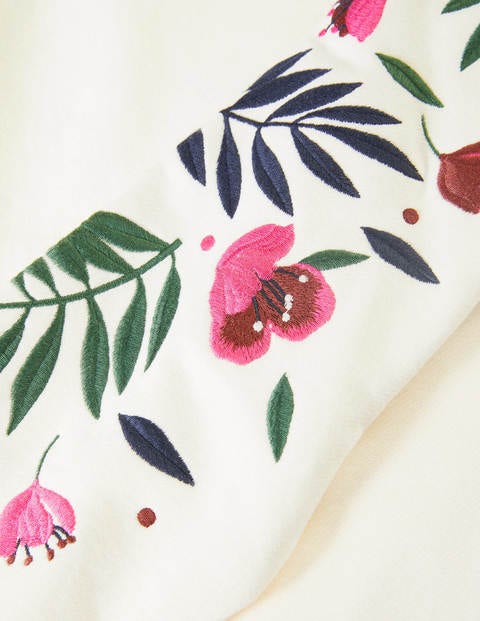 The Sweatshirt - Ivory, Multi Embroidery The Sweatshirt - Ivory, Multi Embroidery