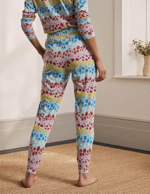 Alba Jersey-Schlafanzughose - Bunt, Regenbogenfarbenes Leopardenmuster Alba Jersey-Schlafanzughose - Bunt, Regenbogenfarbenes Leopardenmuster