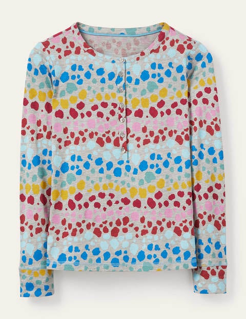 Alba Jersey-Schlafanzugoberteil - Bunt, Regenbogenfarbenes Leopardenmuster Alba Jersey-Schlafanzugoberteil - Bunt, Regenbogenfarbenes Leopardenmuster