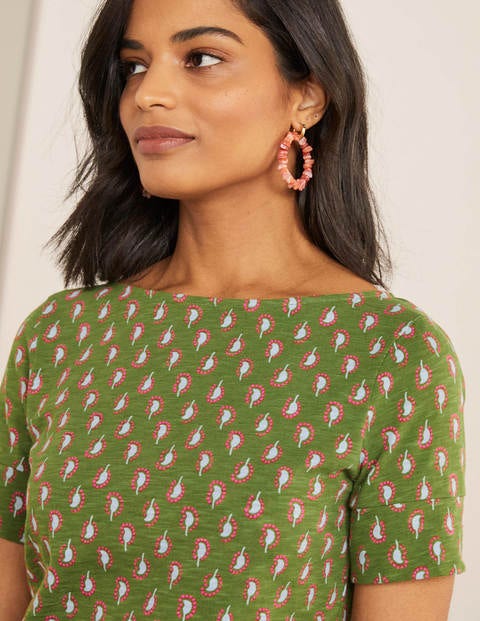 Robe T-shirt Darcey en jersey - Petit pois, motif Paisley Stamp Robe T-shirt Darcey en jersey - Petit pois, motif Paisley Stamp