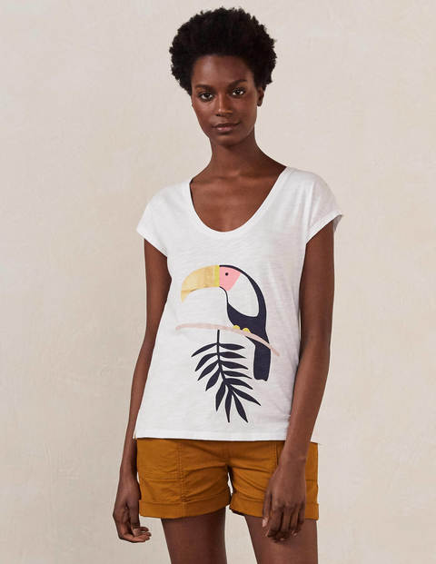 Fun Voop Tee - White, Toucan Fun Voop Tee - White, Toucan