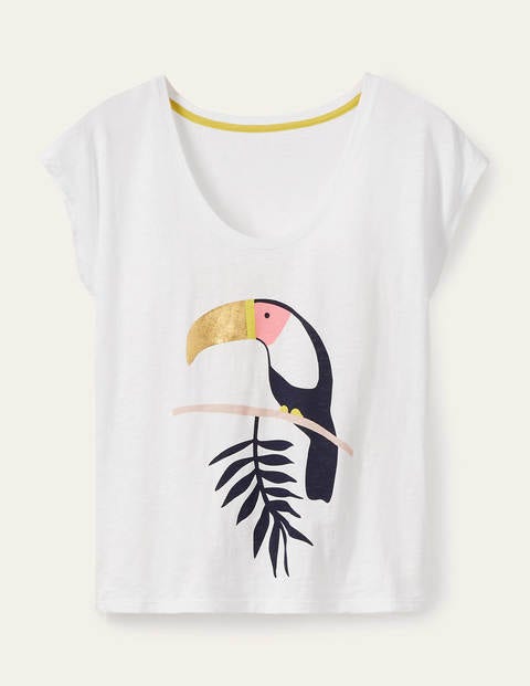 Fun Voop Tee - White, Toucan Fun Voop Tee - White, Toucan