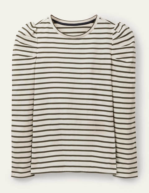 Imogen Bretonshirt - Naturweiß/Klassisches Khaki Imogen Bretonshirt - Naturweiß/Klassisches Khaki