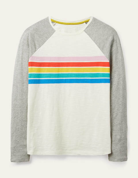 Lorna Baseball Jersey Tee - Multi Placement Stripe Lorna Baseball Jersey Tee - Multi Placement Stripe