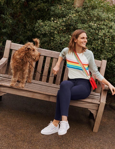 Lorna Baseball Jersey Tee - Multi Placement Stripe Lorna Baseball Jersey Tee - Multi Placement Stripe