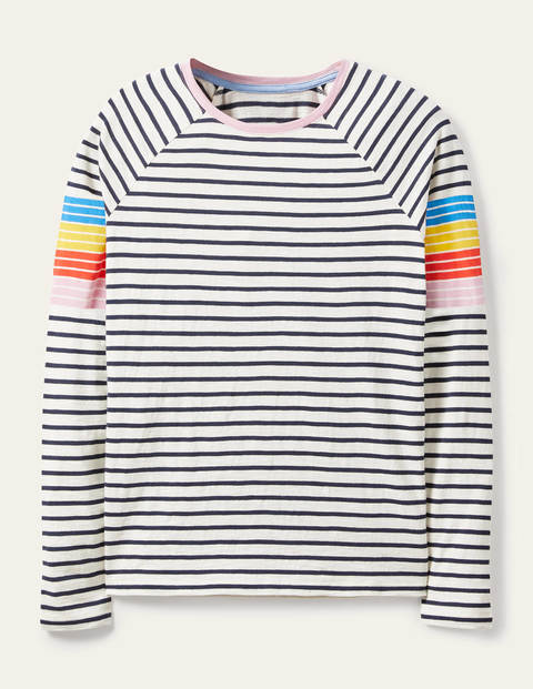 Lorna Baseball Jersey Tee - Peony and Daffodil Stripe Lorna Baseball Jersey Tee - Peony and Daffodil Stripe