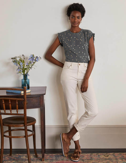 Faye Jersey Top - Asphalt, Scattered Spot Faye Jersey Top - Asphalt, Scattered Spot