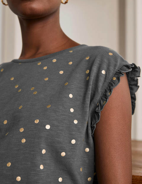 Faye Jersey Top - Asphalt, Scattered Spot Faye Jersey Top - Asphalt, Scattered Spot