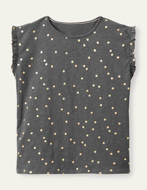 Faye Jersey Top - Asphalt, Scattered Spot Faye Jersey Top - Asphalt, Scattered Spot