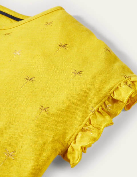 Faye Jersey T-shirt Dress - Daffodil, Rainforest Stamp Faye Jersey T-shirt Dress - Daffodil, Rainforest Stamp