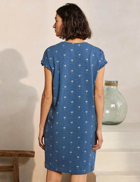 Faye Jersey T-shirt Dress - Aircraft, Rainforest Stamp Faye Jersey T-shirt Dress - Aircraft, Rainforest Stamp