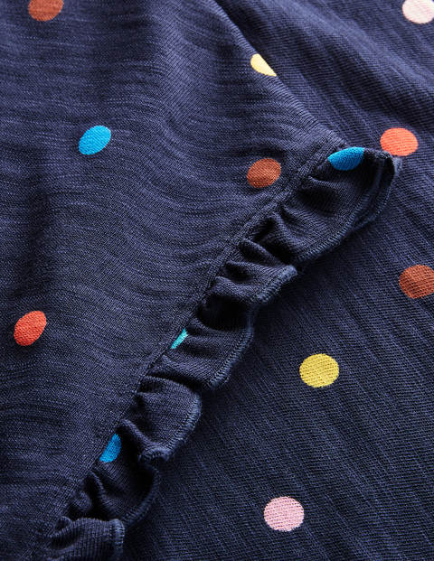 Faye Jersey T-shirt Dress - Navy, Polka Dot Faye Jersey T-shirt Dress - Navy, Polka Dot