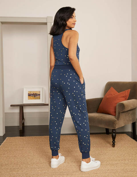 Rachel Jerseyjumpsuit - Navy, Verstreute Folientupfen Rachel Jerseyjumpsuit - Navy, Verstreute Folientupfen