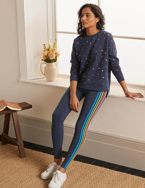 Jasmine Sweatshirt - Navy, Polka Dot Jasmine Sweatshirt - Navy, Polka Dot