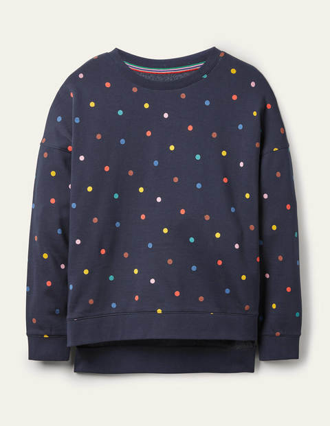 Jasmine Sweatshirt - Navy, Polka Dot Jasmine Sweatshirt - Navy, Polka Dot