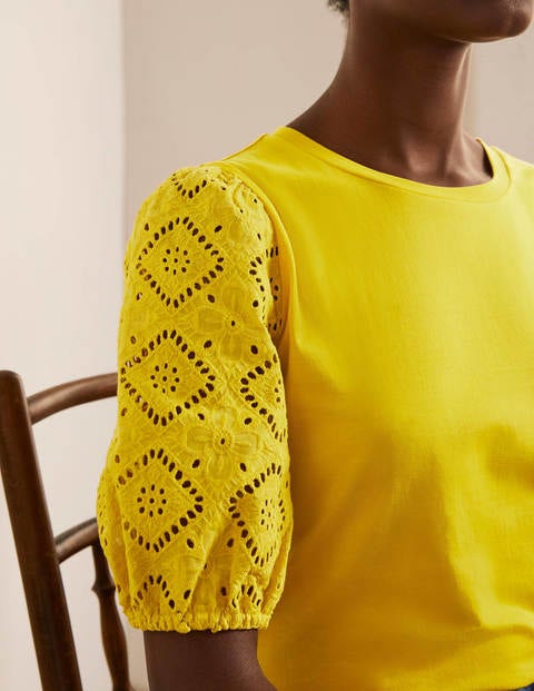 Abigail Jerseyshirt mit Puffärmeln - Narzissengelb Abigail Jerseyshirt mit Puffärmeln - Narzissengelb