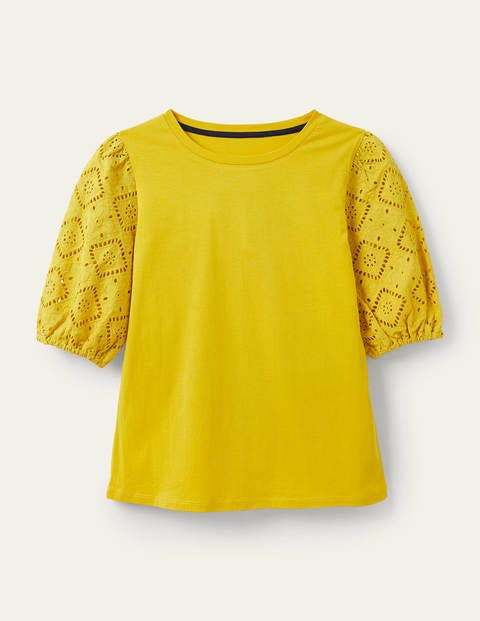 Abigail Jerseyshirt mit Puffärmeln - Narzissengelb Abigail Jerseyshirt mit Puffärmeln - Narzissengelb